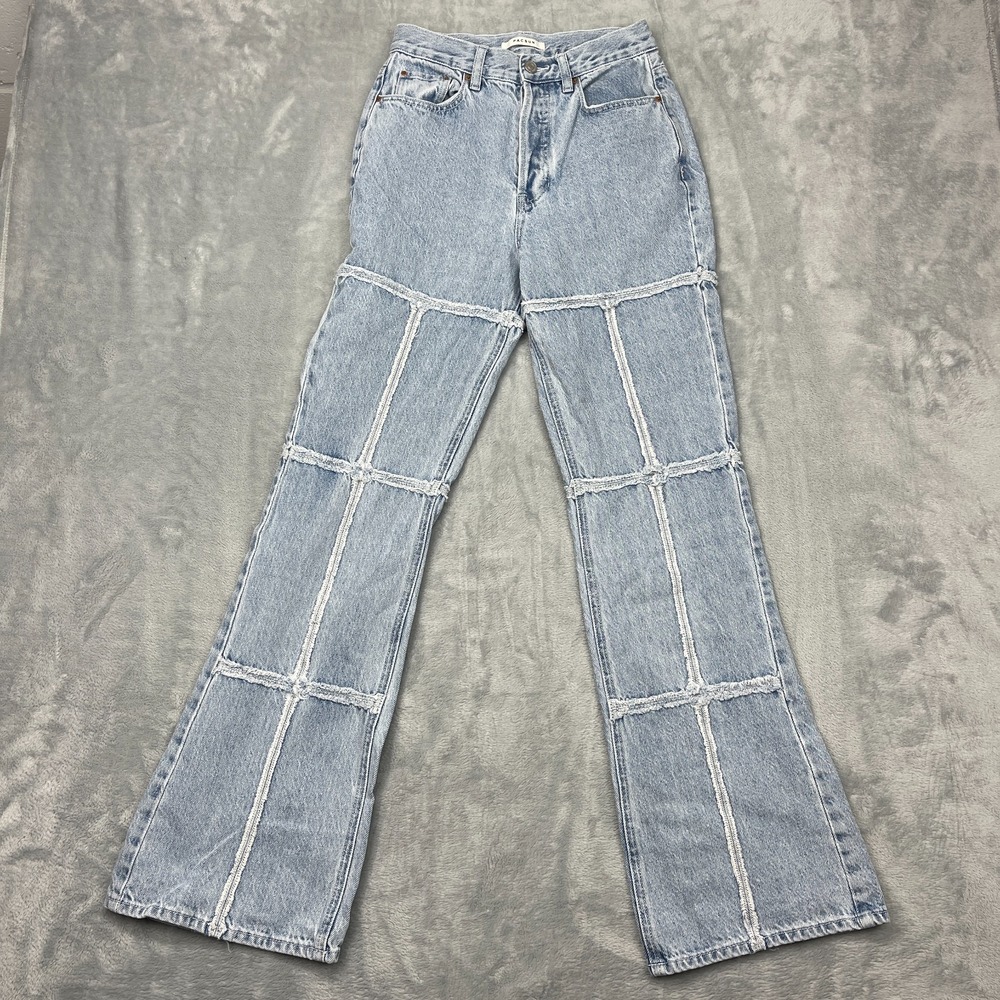 Pacsun Bootcut Jeans Womens 26 (25x31) Blue Denim‎ Eco Frayed High Rise Outdoor